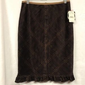 Free People NWT Skirt Ruffle & Back Slit a8 Size 8
